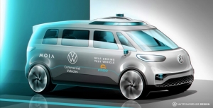 Volkswagen Created an Autonomous Taxi With an ID. BUZZ Electric Van