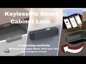 Keylesslife Smart Cabinet Lock | Bluetooth RFID NFC Hidden Lock | No Drill Baby Proof hqdefault.jpg